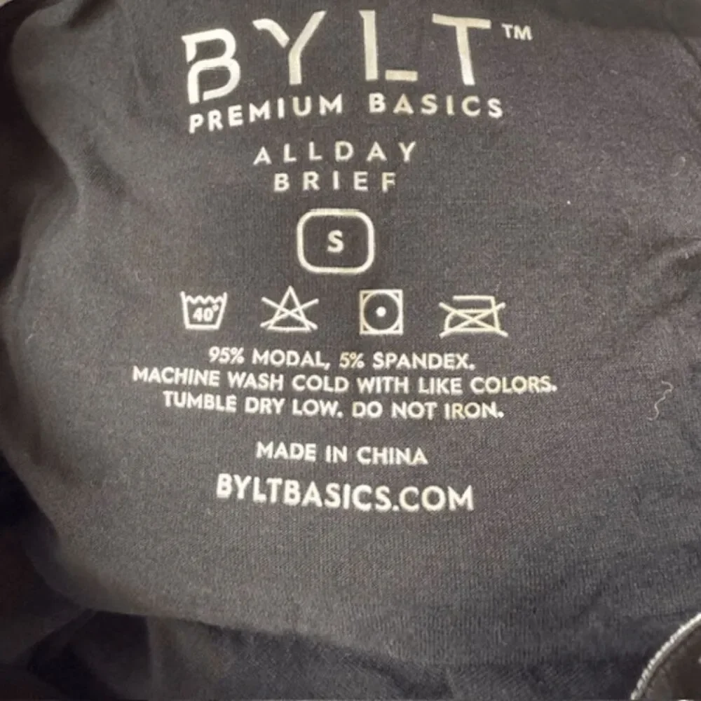 BYLT Premium Basics Men's All Day Trunk Performance Boxer Briefs Black Small‎
